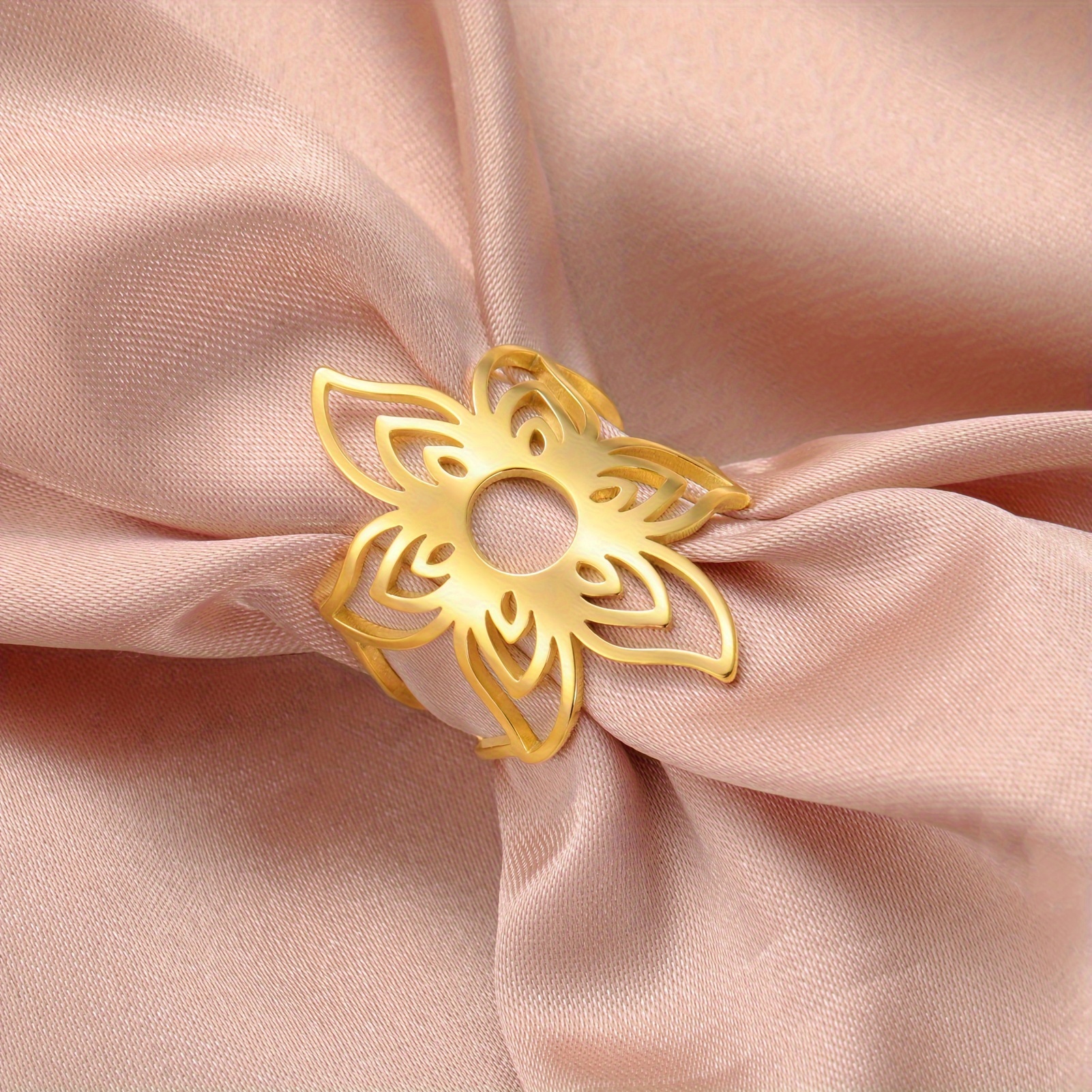 Unisex Three-Layer Petal Adjustable Ring, Gift for Him & Her